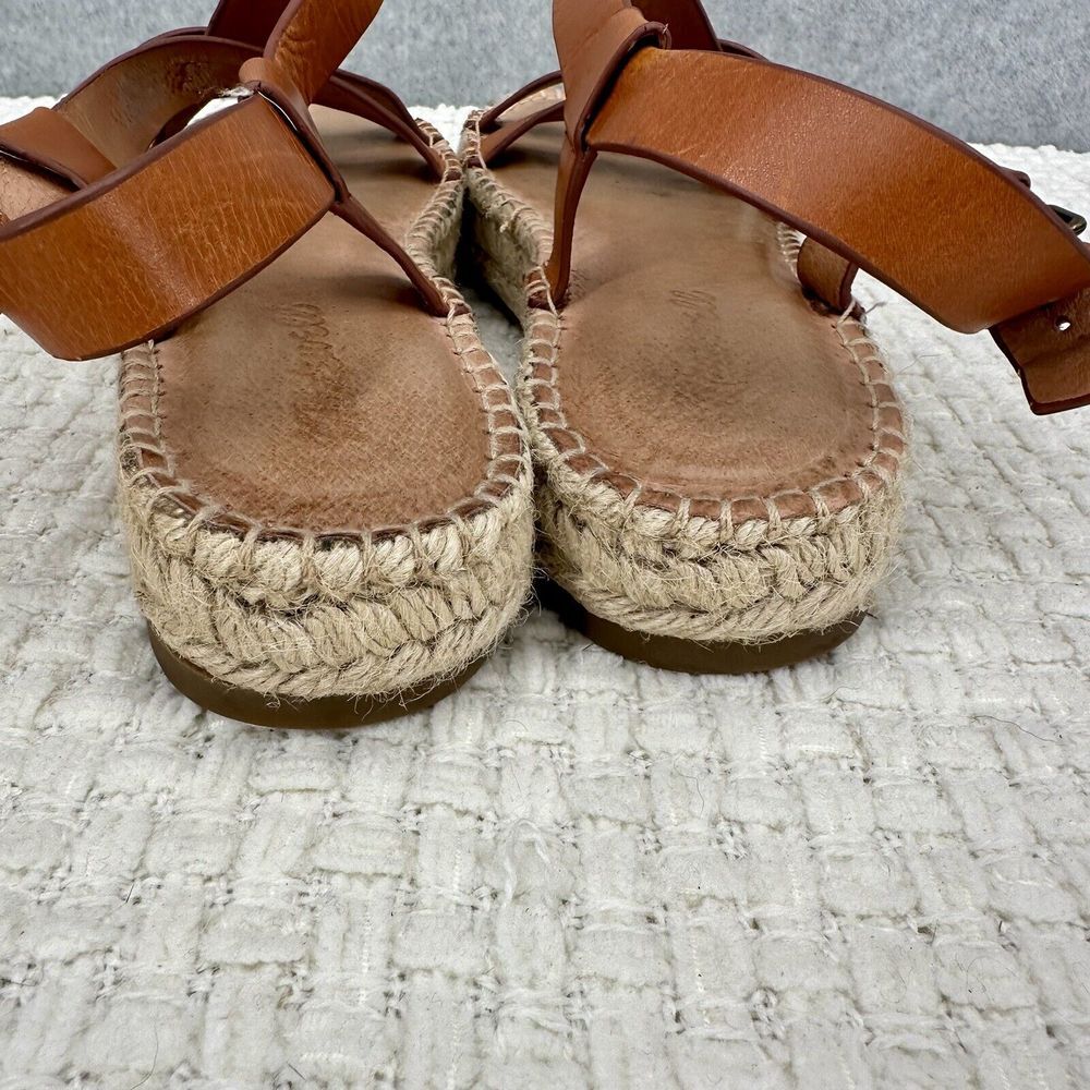 Madewell Tan Leather Espadrille Slingback Sandals - Picture 4 of 8